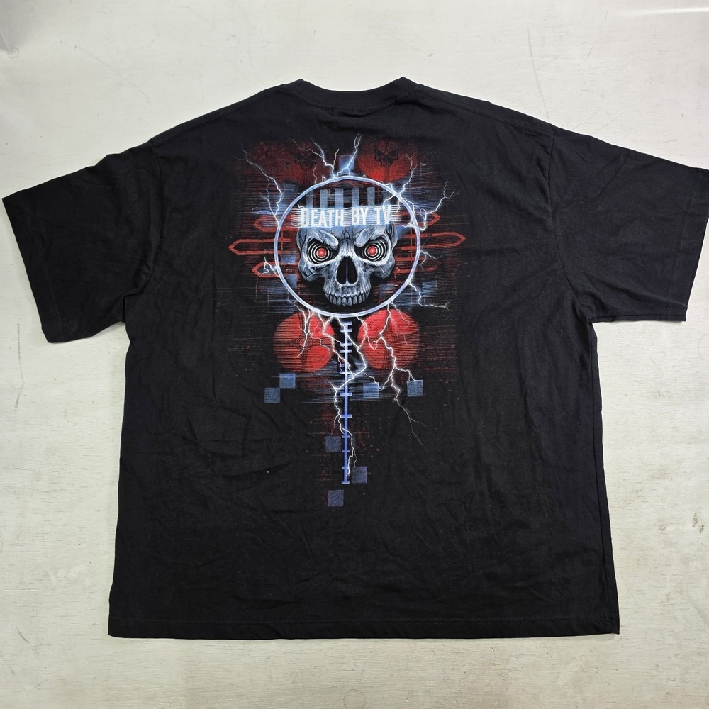 Spiral Direct "Death By TV" Graphic T Shirt Mens 4XL Skull Horror Goth New NWT - Picture 6 of 9